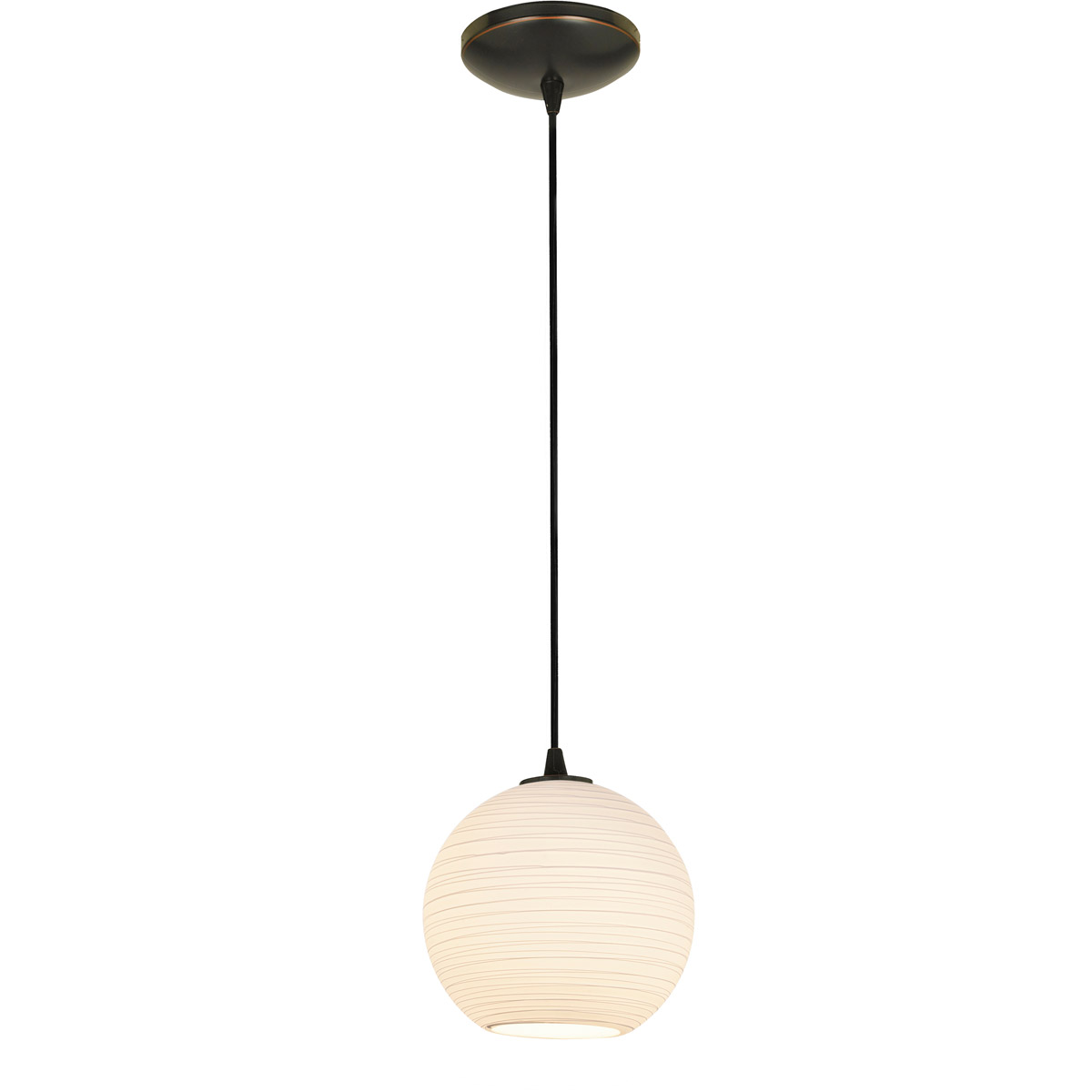 Japanese Lantern 1 Light 8 inch Oil Rubbed Bronze Pendant Ceiling Light