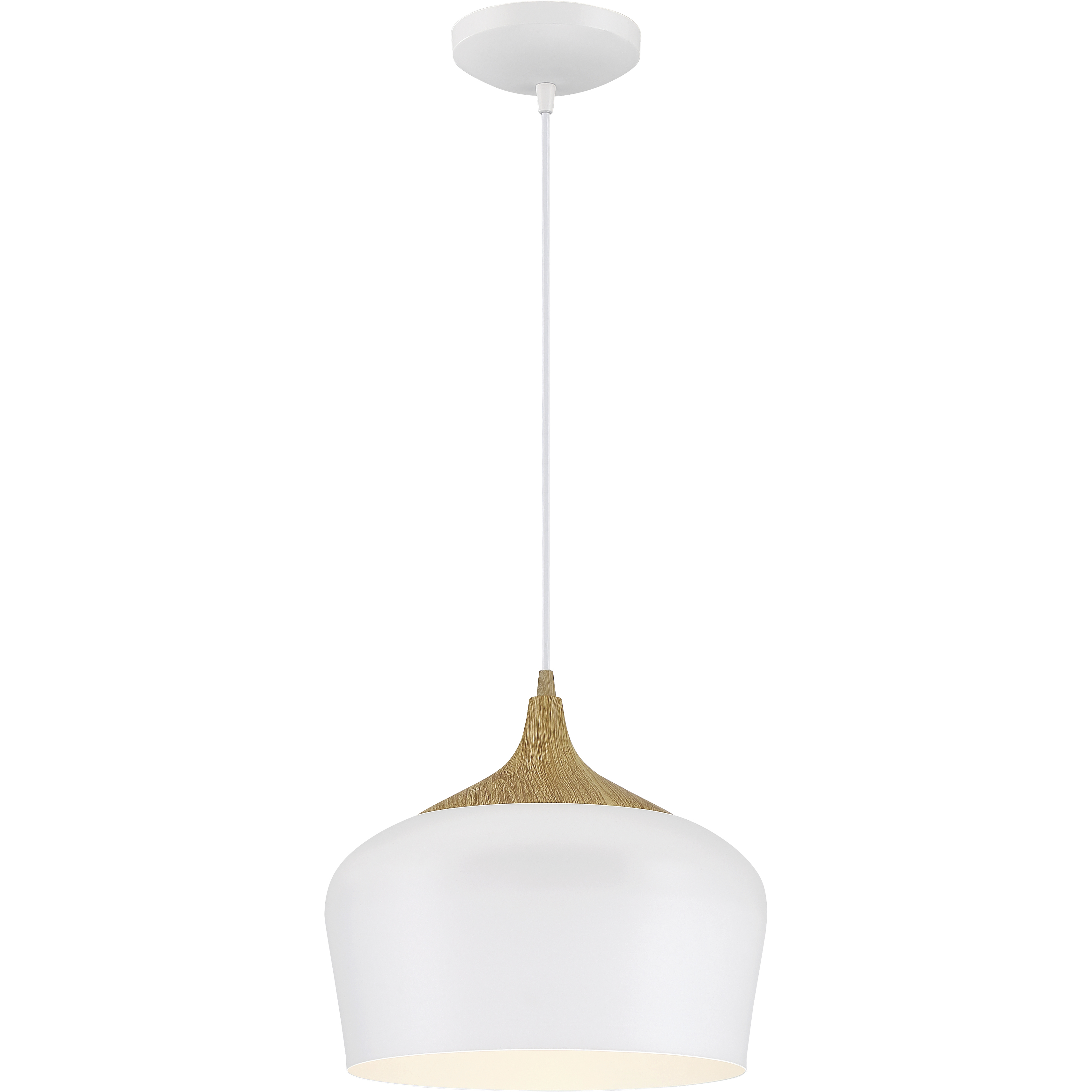 Blend 1 Light 12 inch White Pendant Ceiling Light