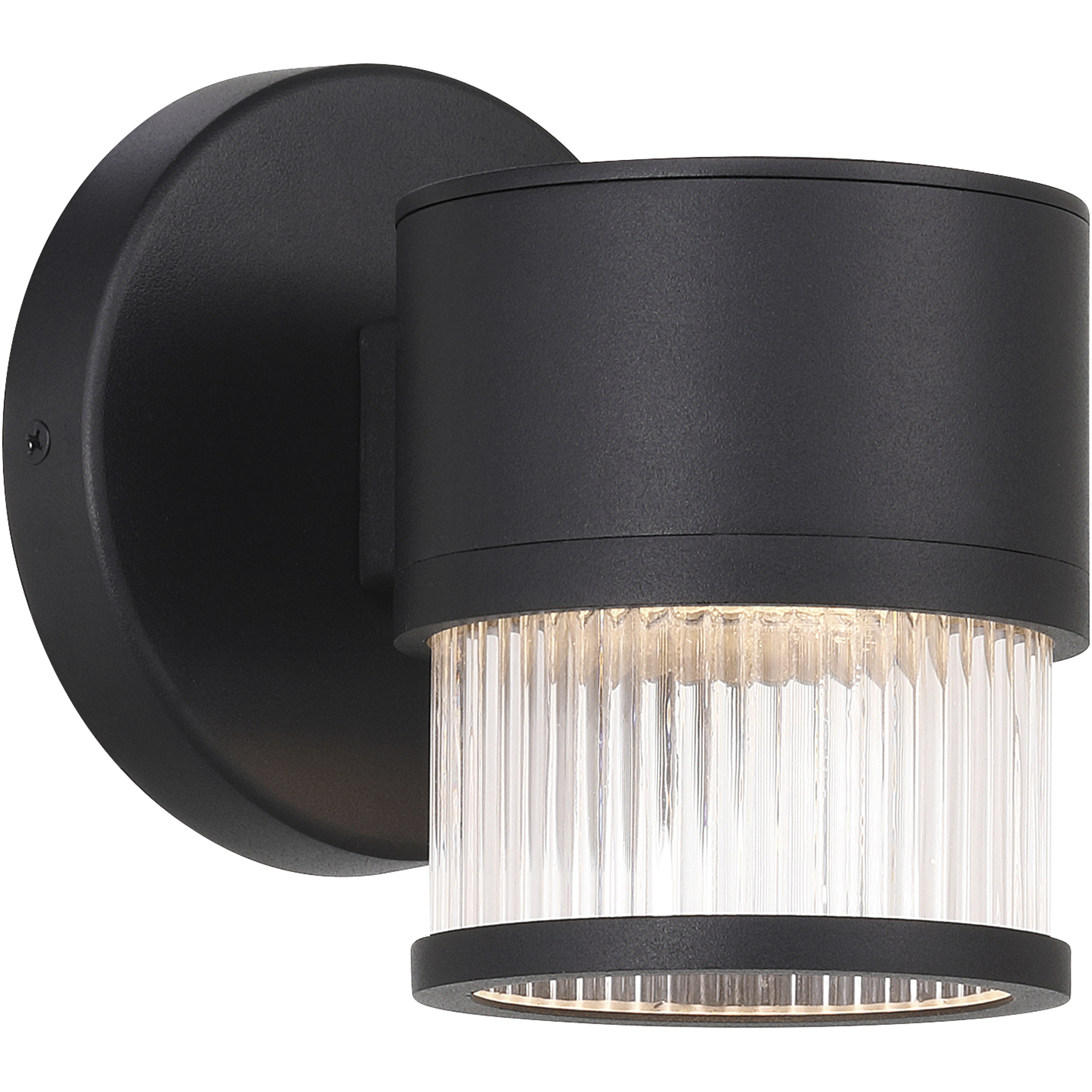 Ari Clear Ribbed 4.75 inch Black Wall Sconce Wall Light