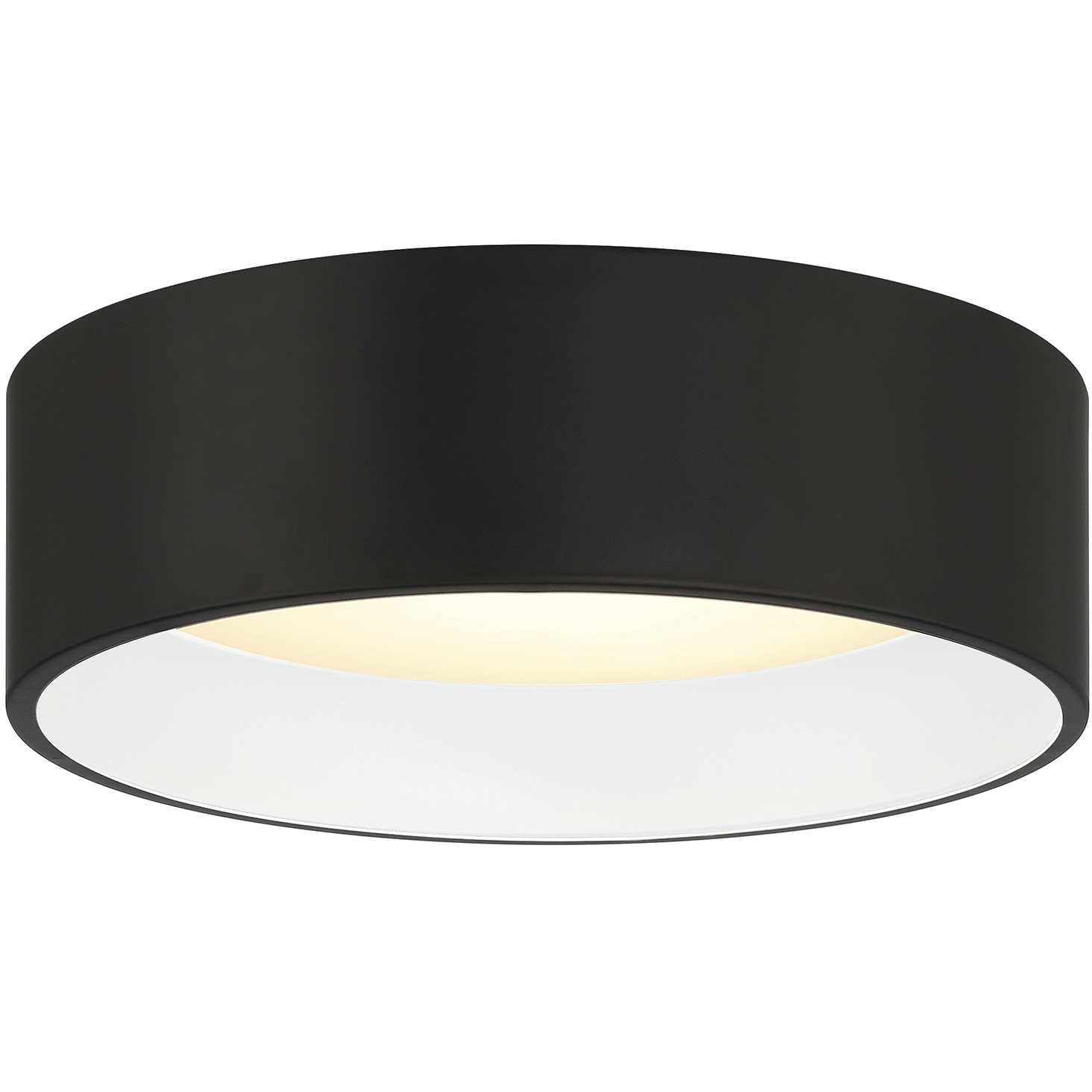 Cody LED 13 inch Matte Black and White Flush Mount Ceiling Light