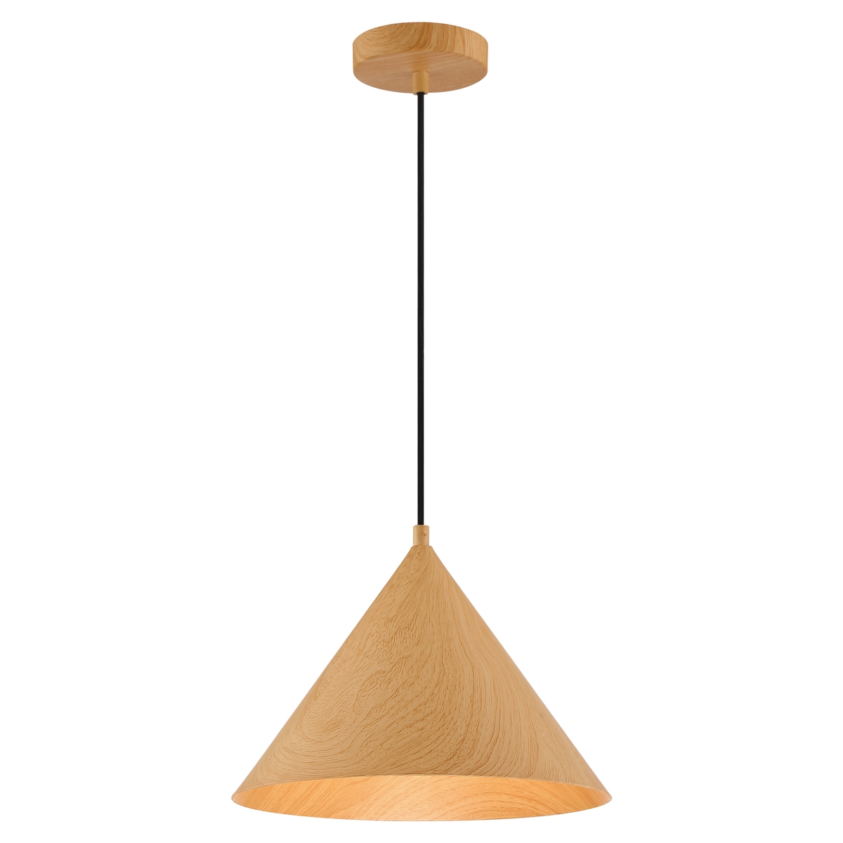 Timber LED 12.75 inch Wood Grain Pendant Ceiling Light