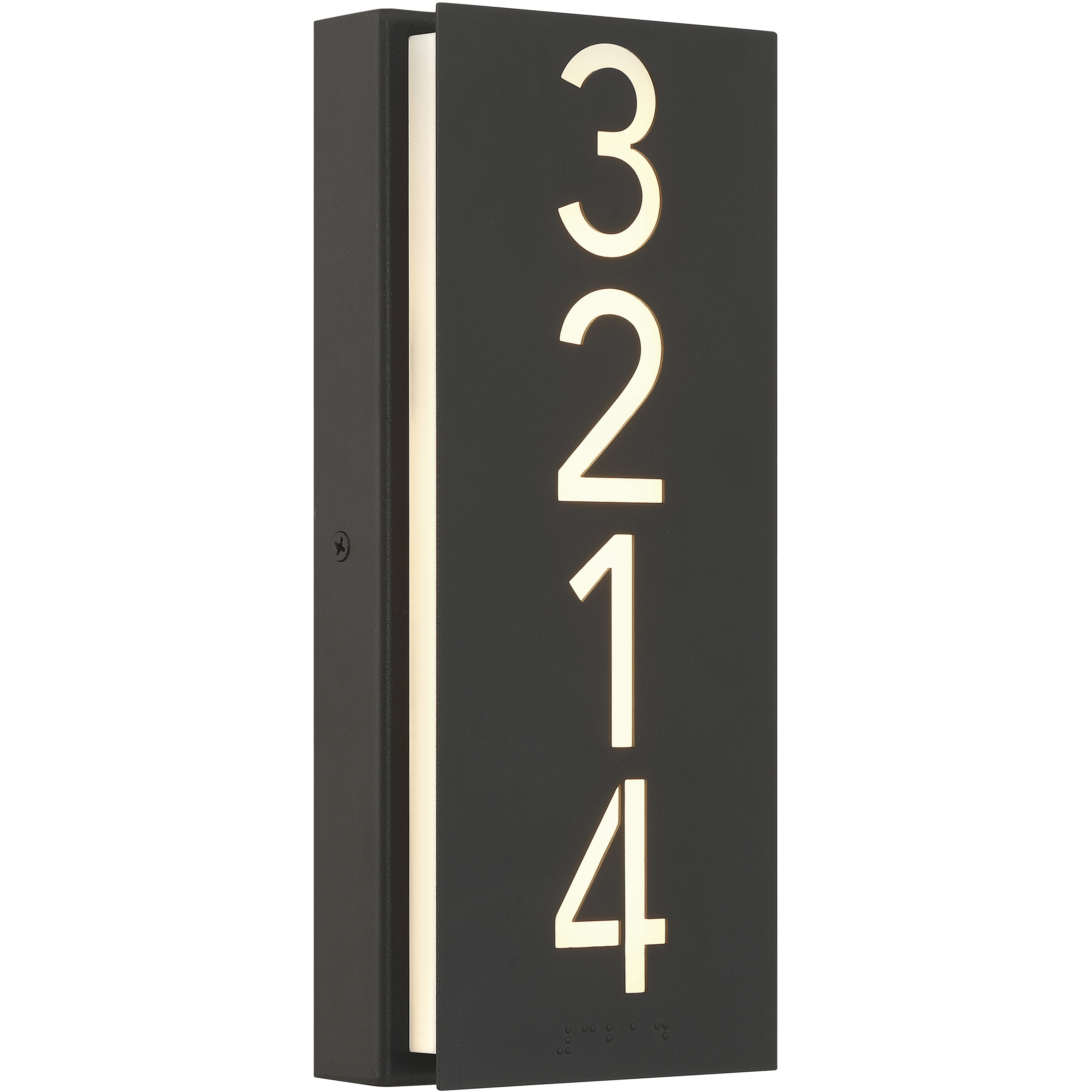 Numero Braille 4.75 inch Black ADA Wall Sconce Wall Light