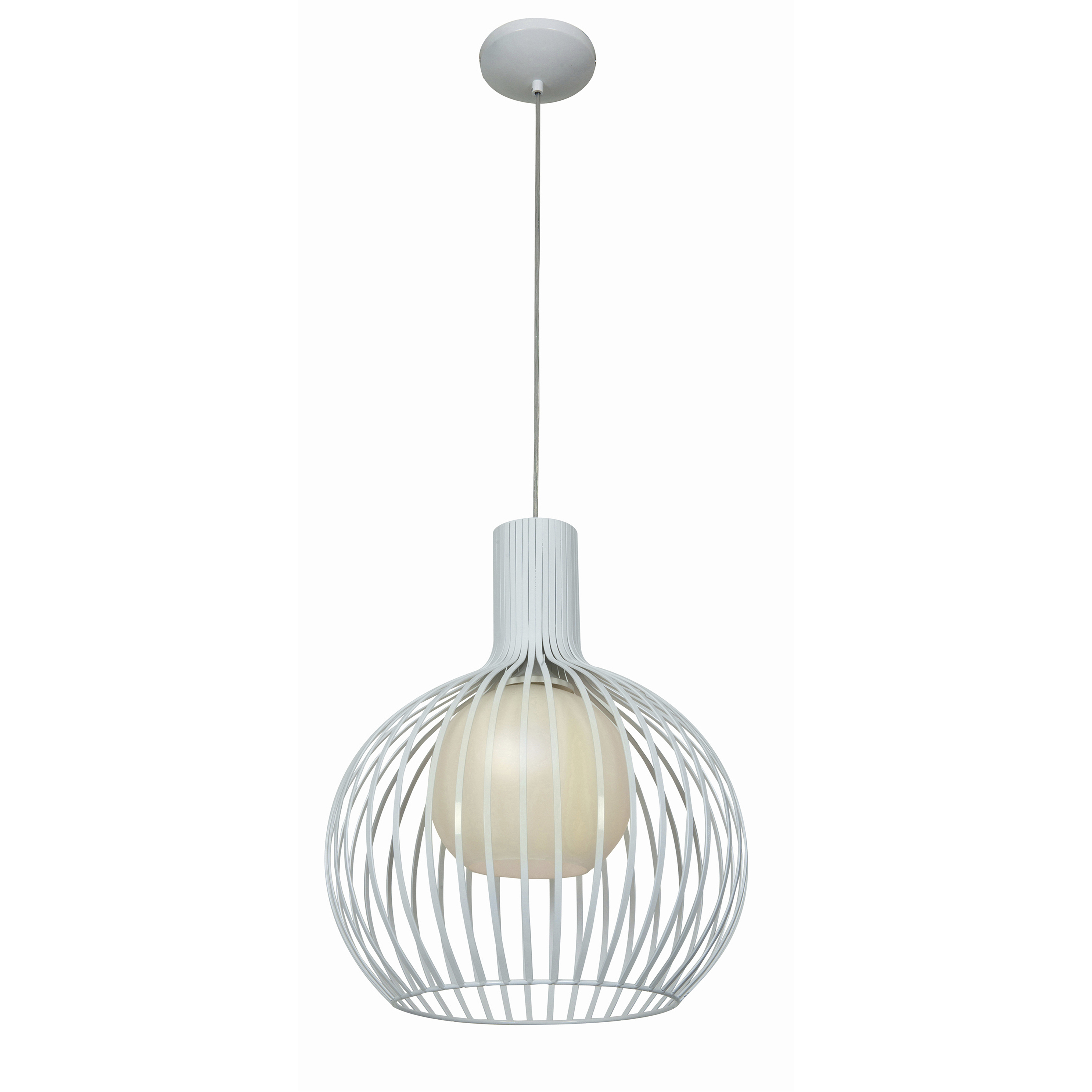 Chuki 1 Light 15 inch White Pendant Ceiling Light