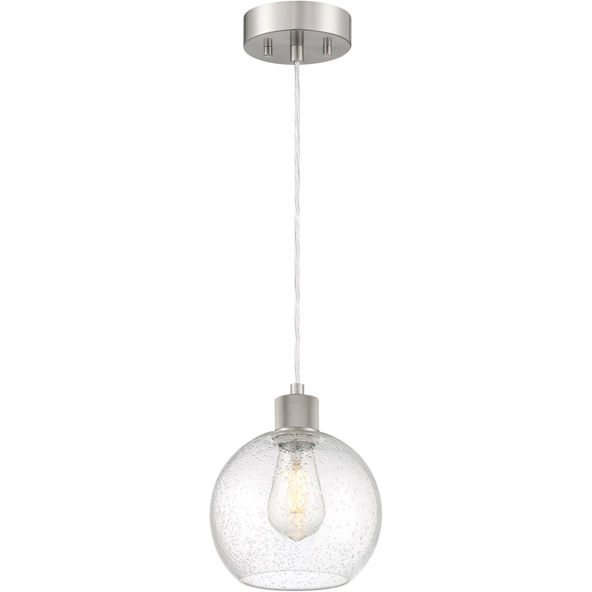 Port Nine LED 7.5 inch Brushed Steel Pendant Ceiling Light