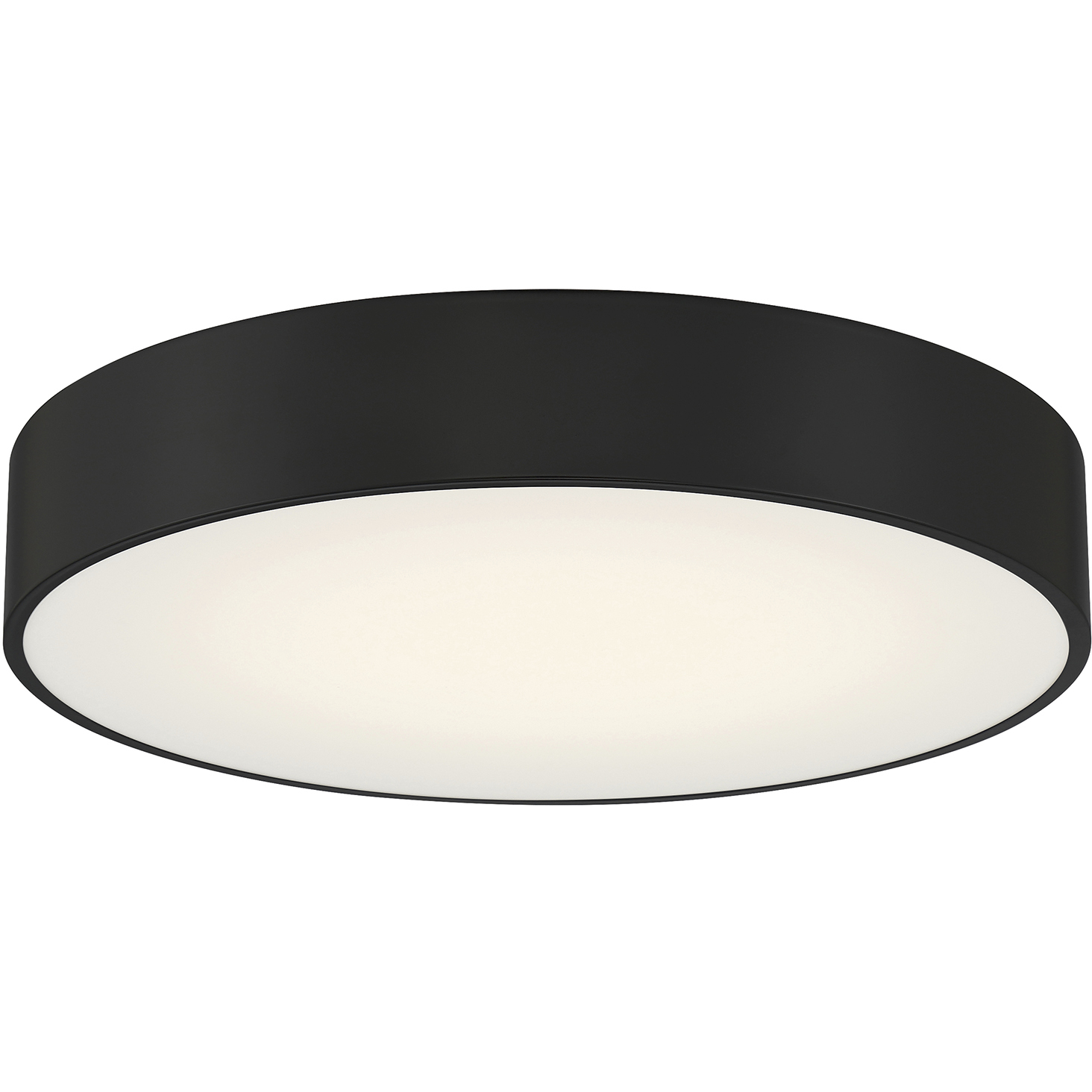 Como LED 17.75 inch Black and White Flush Mount Ceiling Light