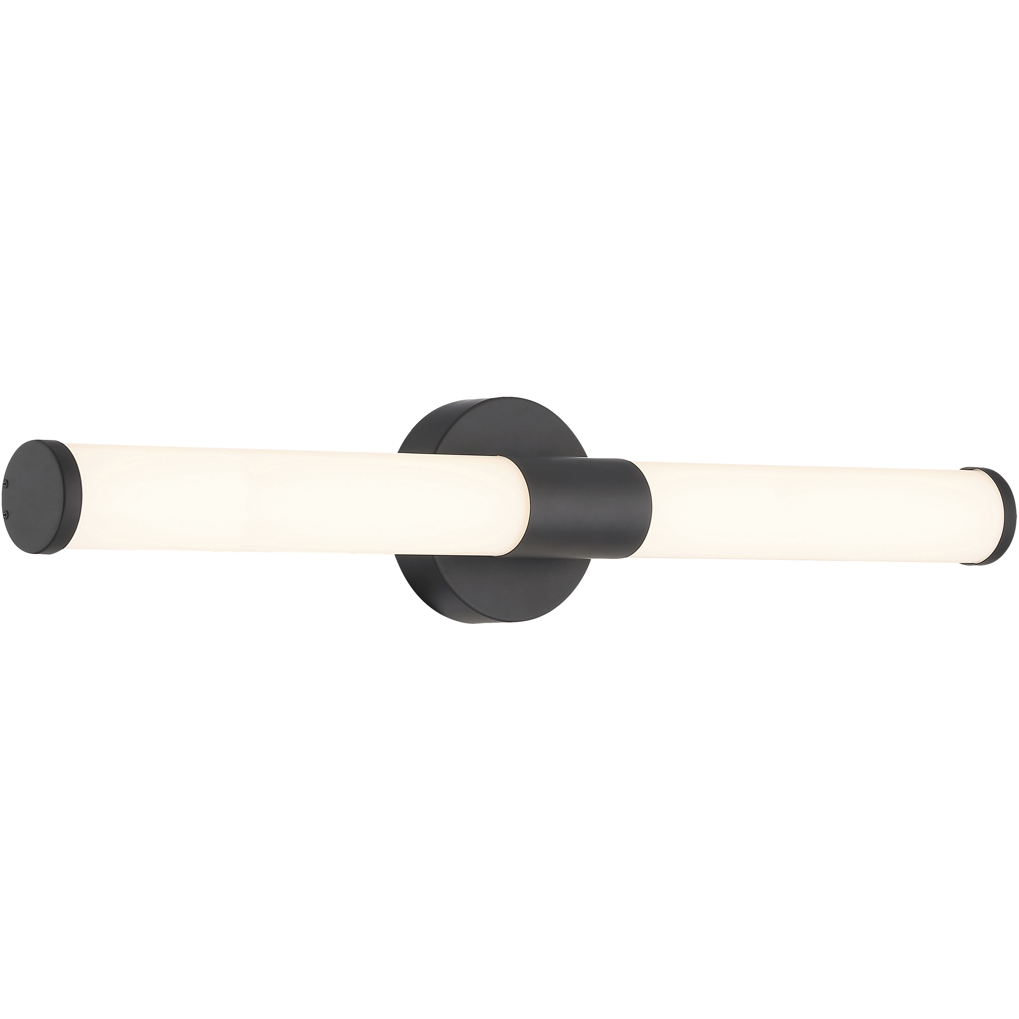 Retreat 1 Light 24 inch Matte Black Bath Vanity Wall Light in Opal, Medium