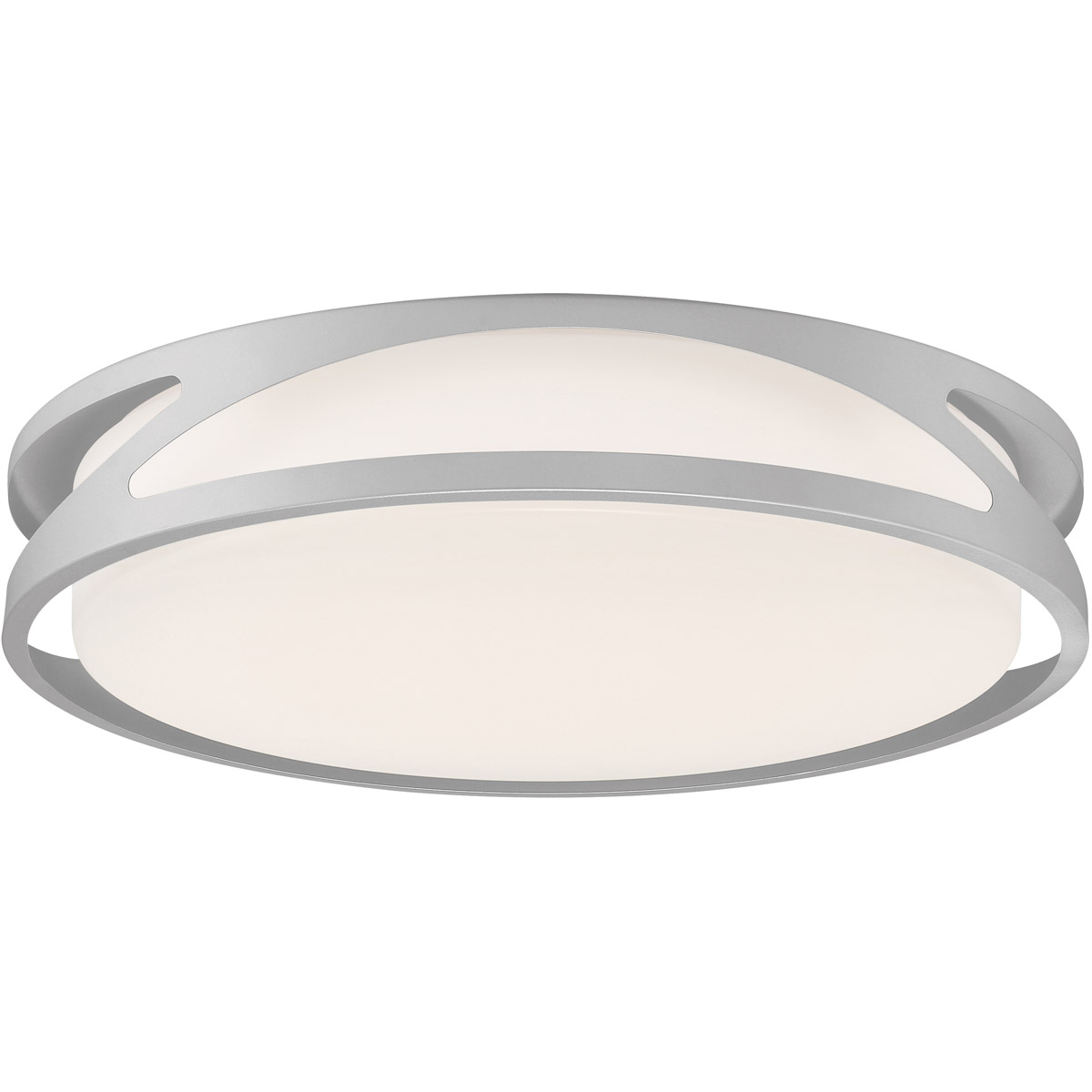 Lucia LED 21.75 inch Satin and White Flush Mount Ceiling Light