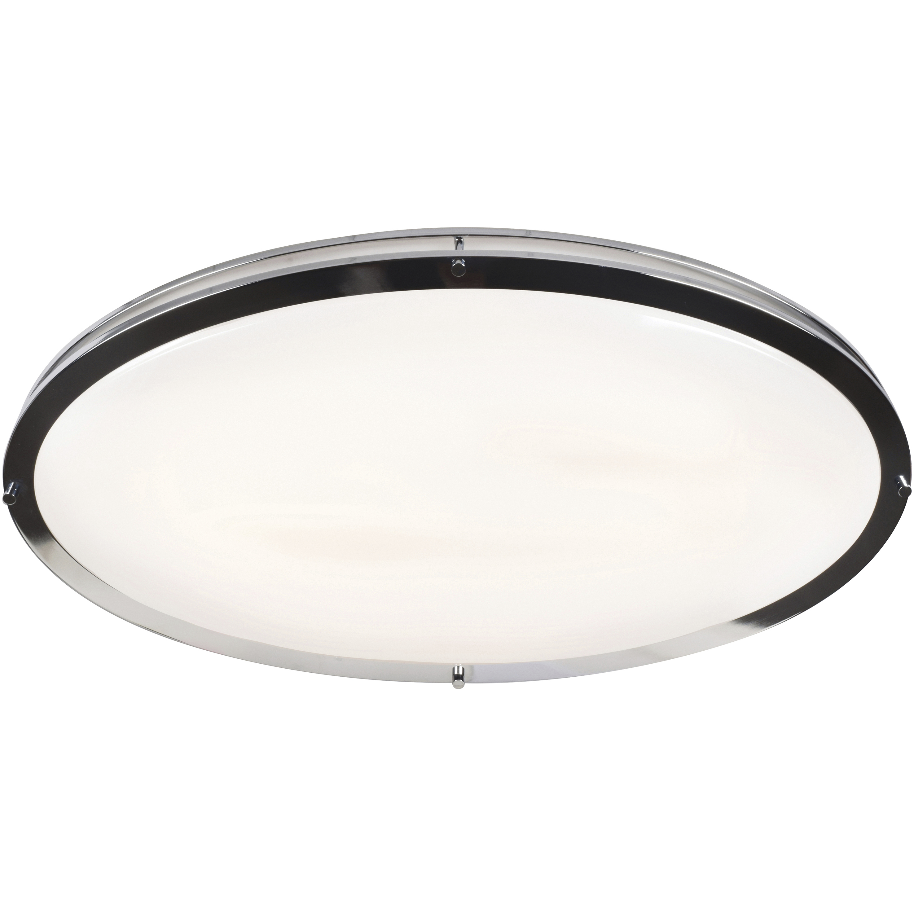 Solero Oval LED 18.25 inch Chrome Flush Mount Ceiling Light