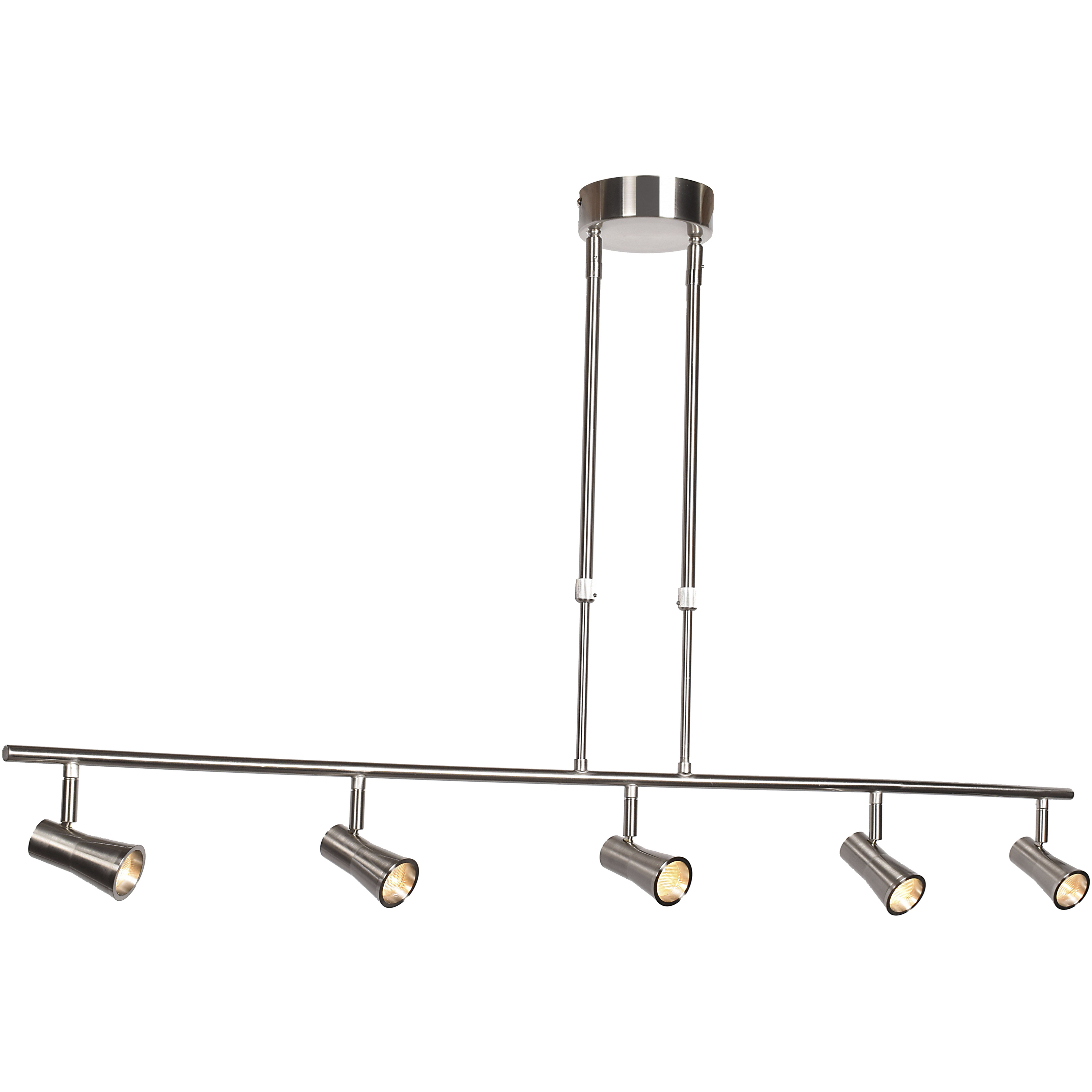 Sleek 43 inch Chrome Pendant Ceiling Light