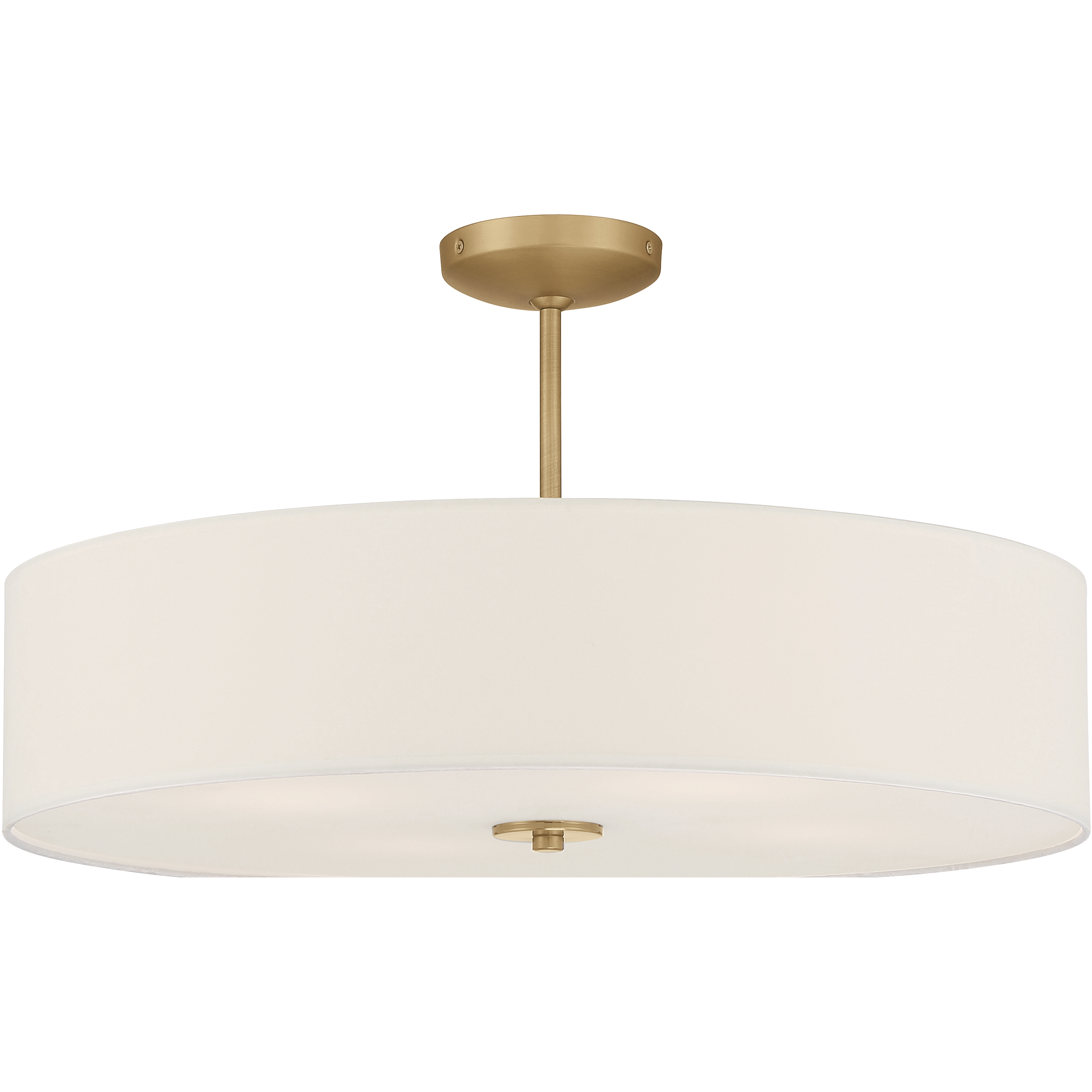 Mid Town LED 24 inch Antique Brushed Brass Pendant / Semi-Flush Ceiling Light