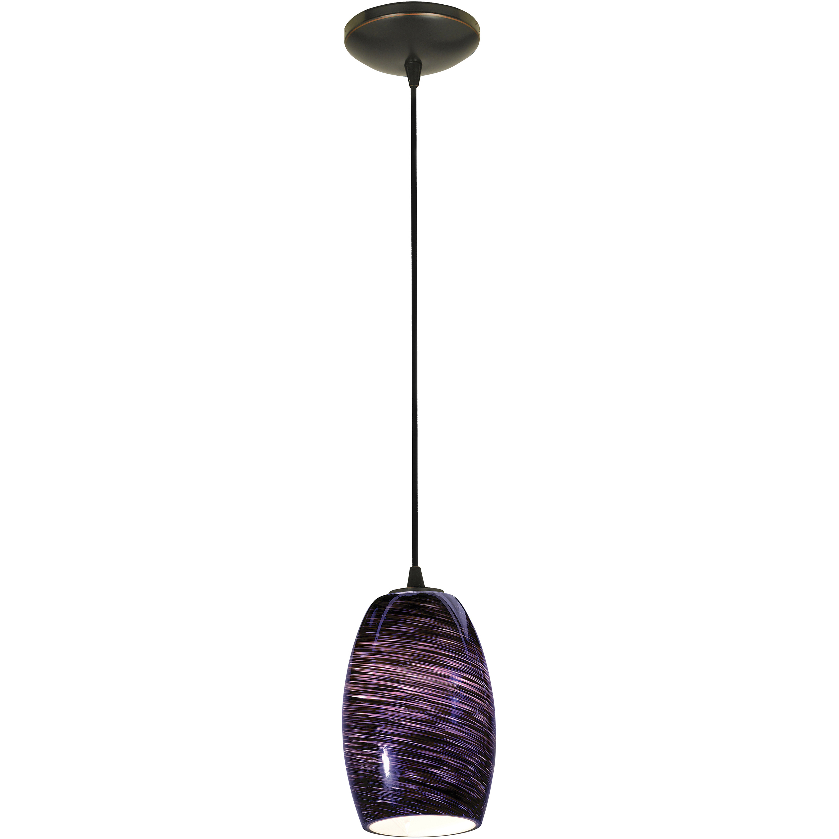 Chianti LED 4.75 inch Oil Rubbed Bronze Pendant Ceiling Light in Purple Swirl