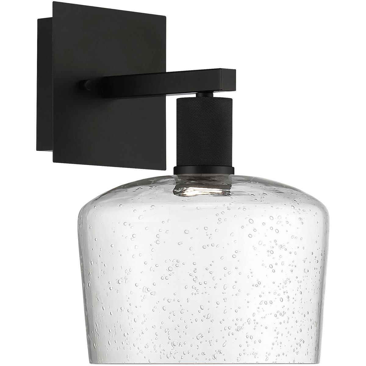 Port Nine LED 9 inch Matte Black Wall Sconce Wall Light in Seeded