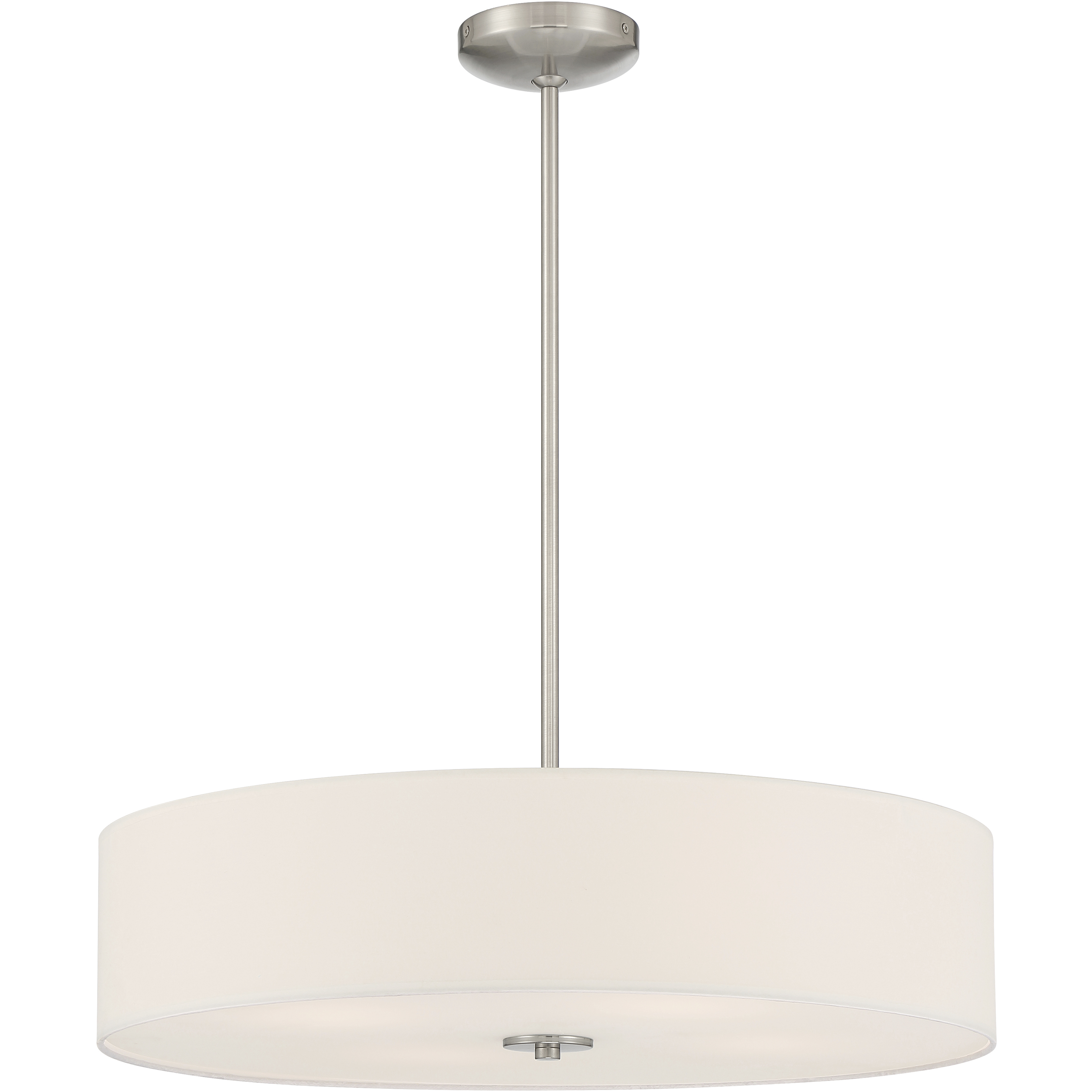 Mid Town LED 24 inch Brushed Steel Pendant / Semi-Flush Ceiling Light