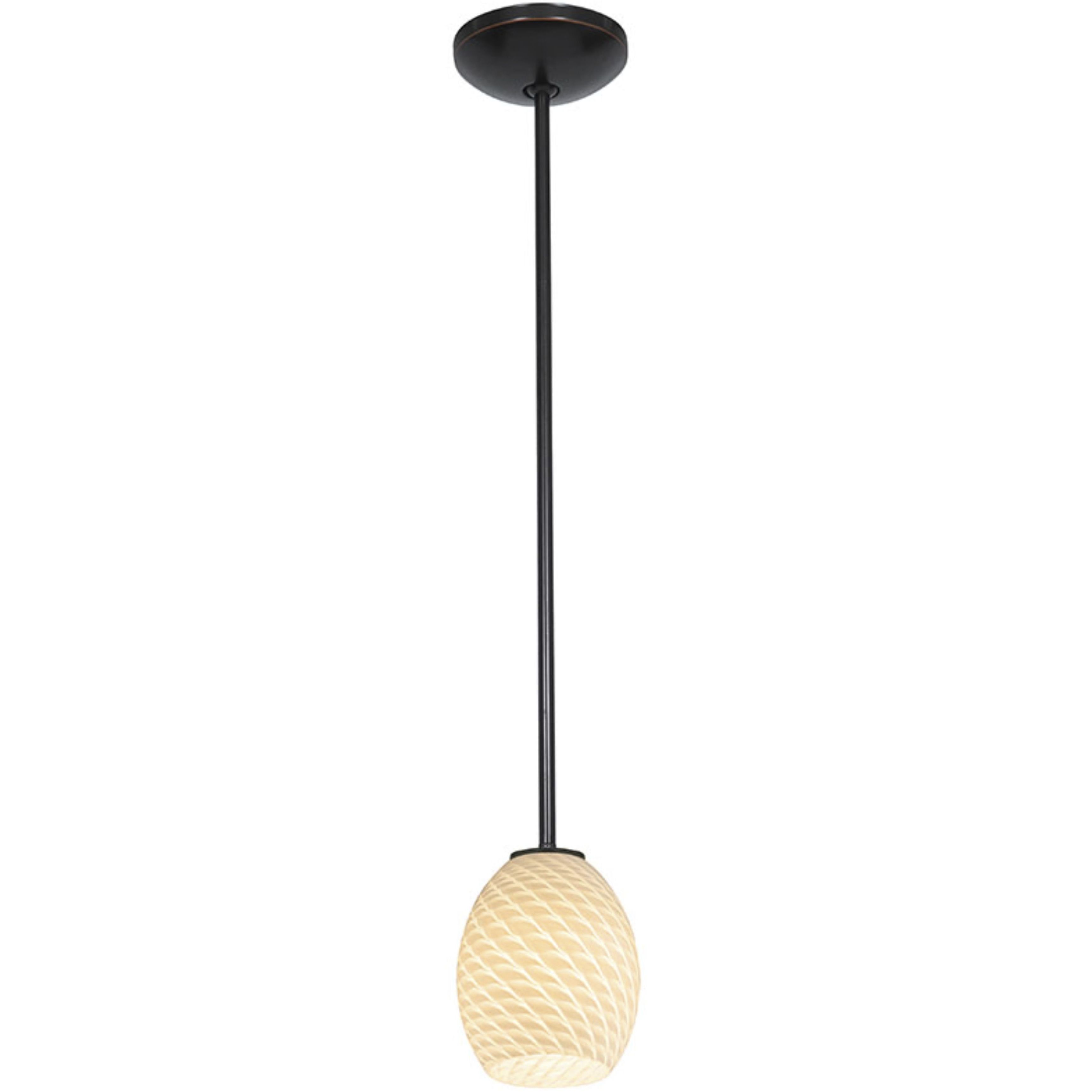 Brandy FireBird 1 Light 6 inch Oil Rubbed Bronze Pendant Ceiling Light in White Firebird