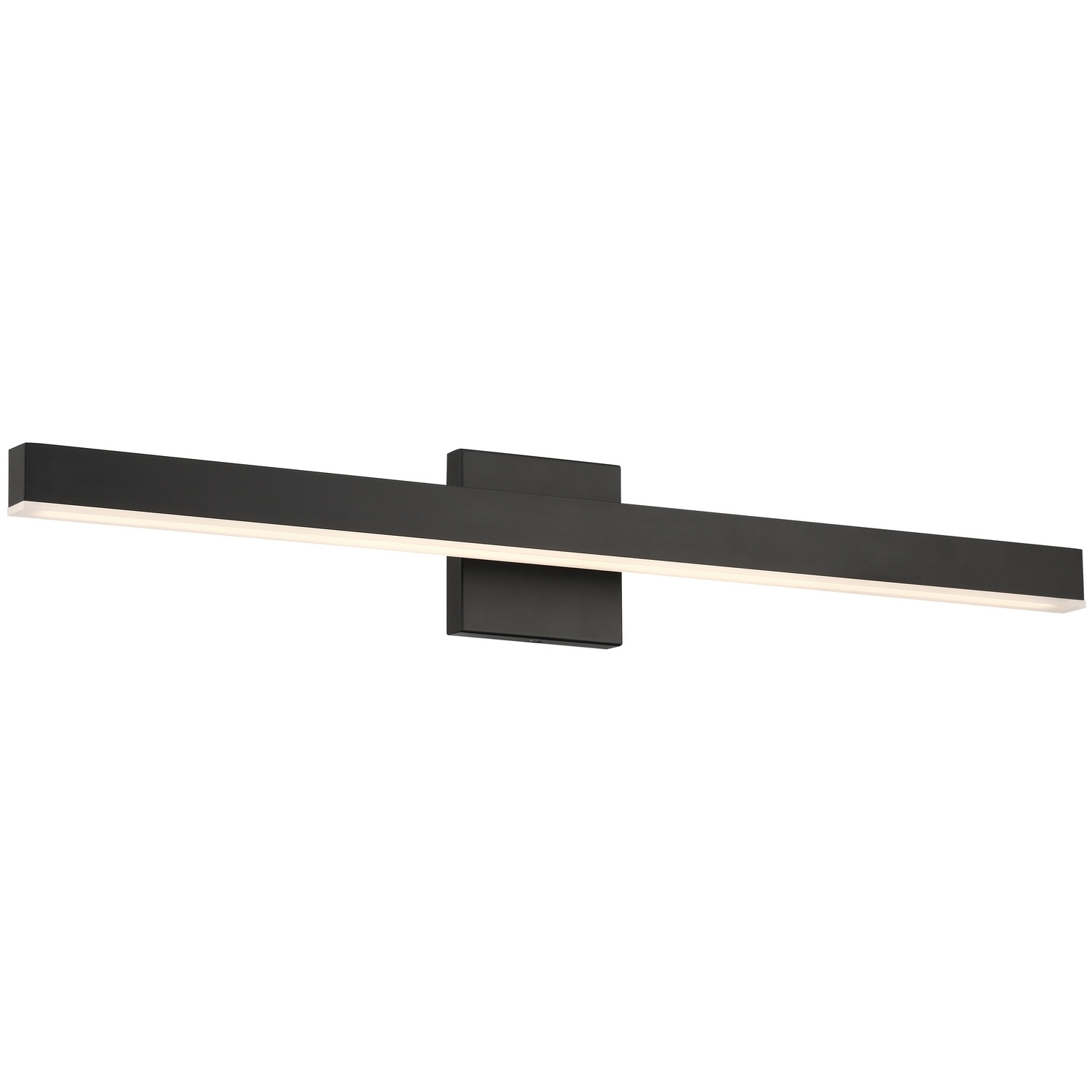 Cisco 24 inch Matte Black and White Vanity Wall Light in 3.25" D x 24" W x 4.75" H