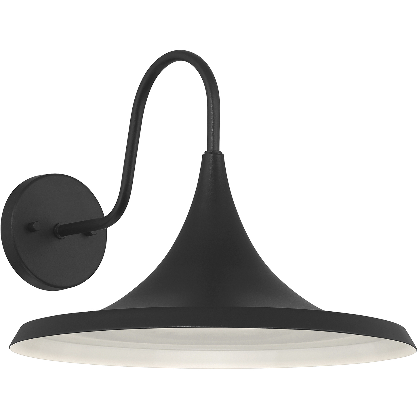 Pella LED 11.75 inch Black and White Outdoor Wall Mount