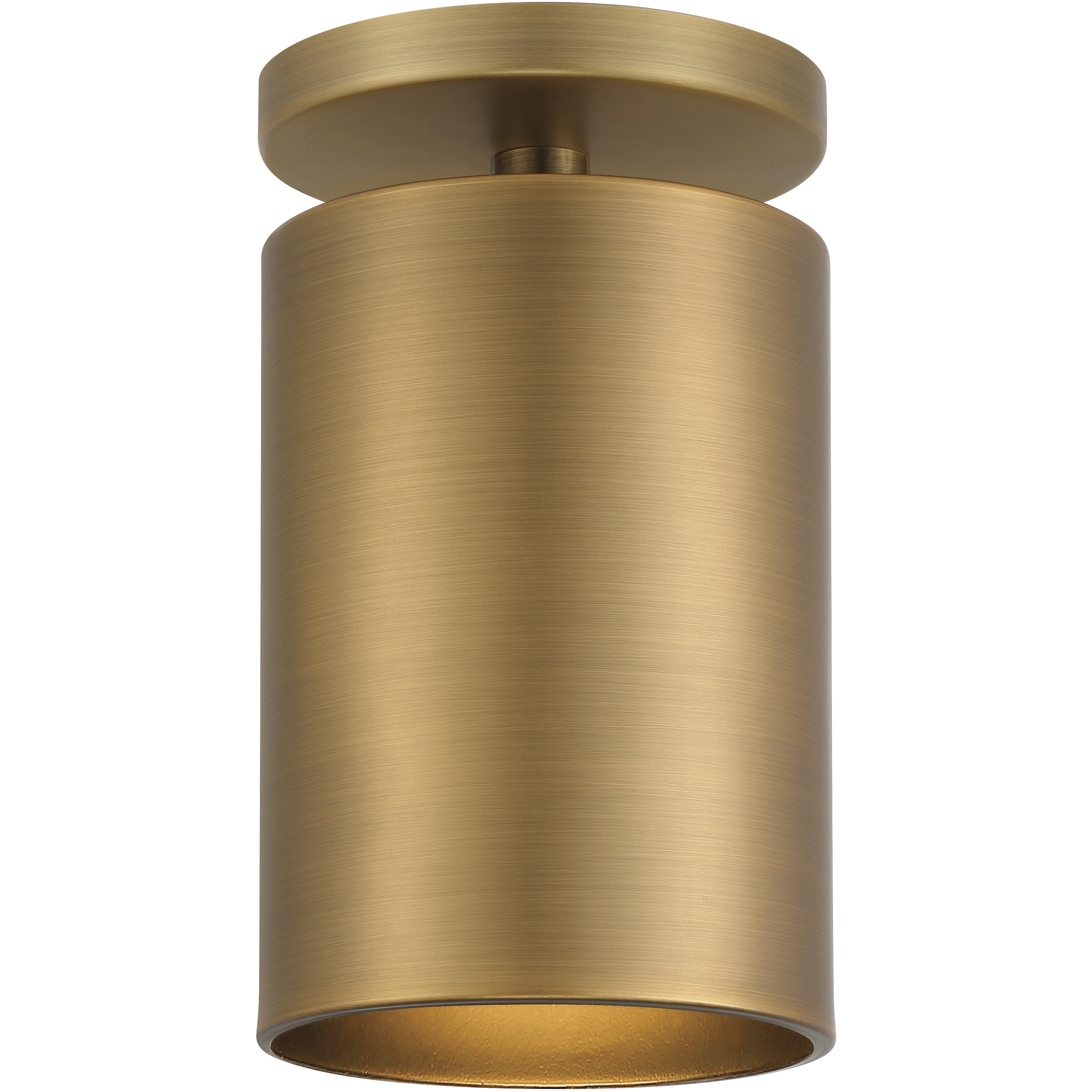 Pint Indoor 1 Light 4.5 inch Antique Brushed Brass Semi Flush Ceiling Light