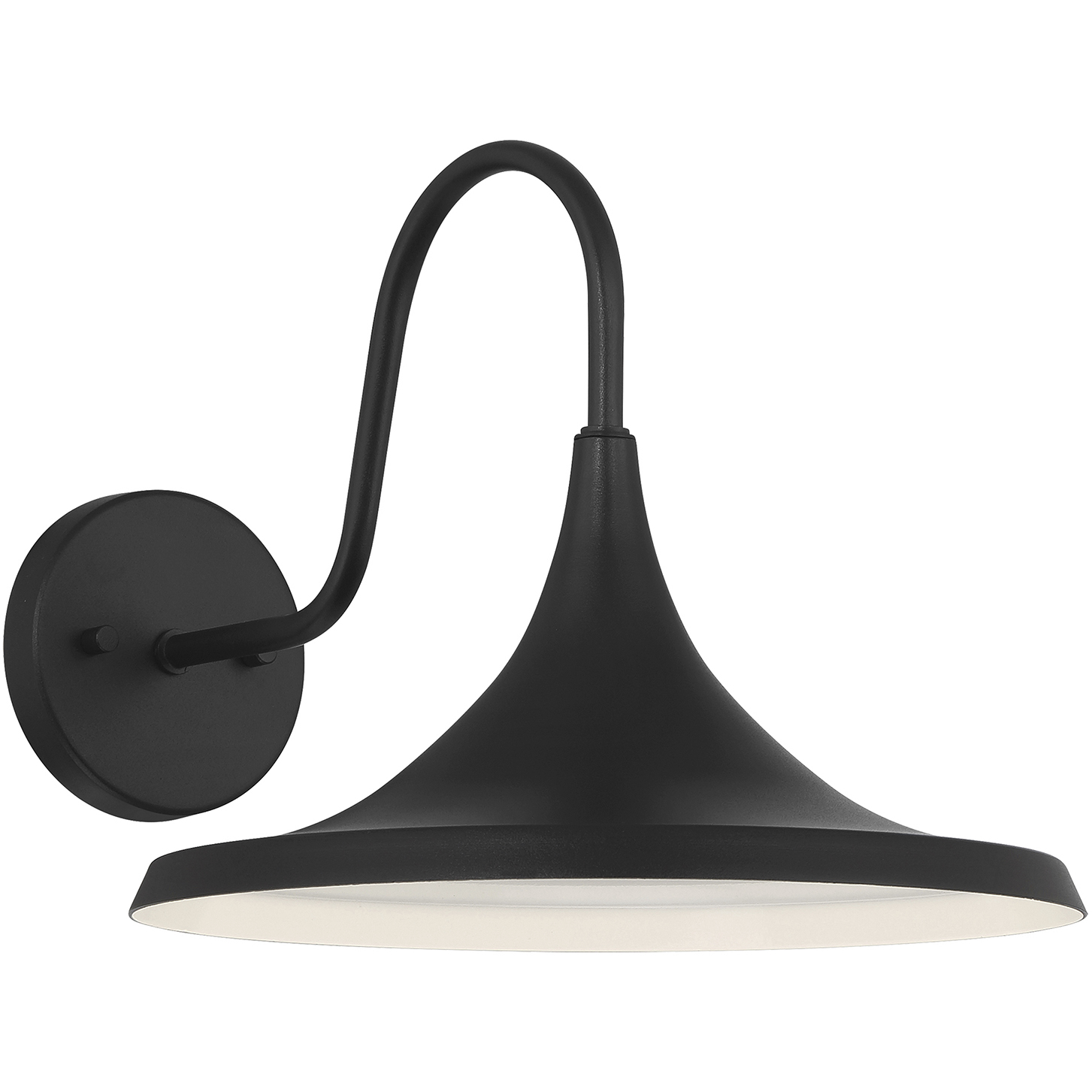 Pella LED 10.5 inch Black and White Outdoor Wall Mount