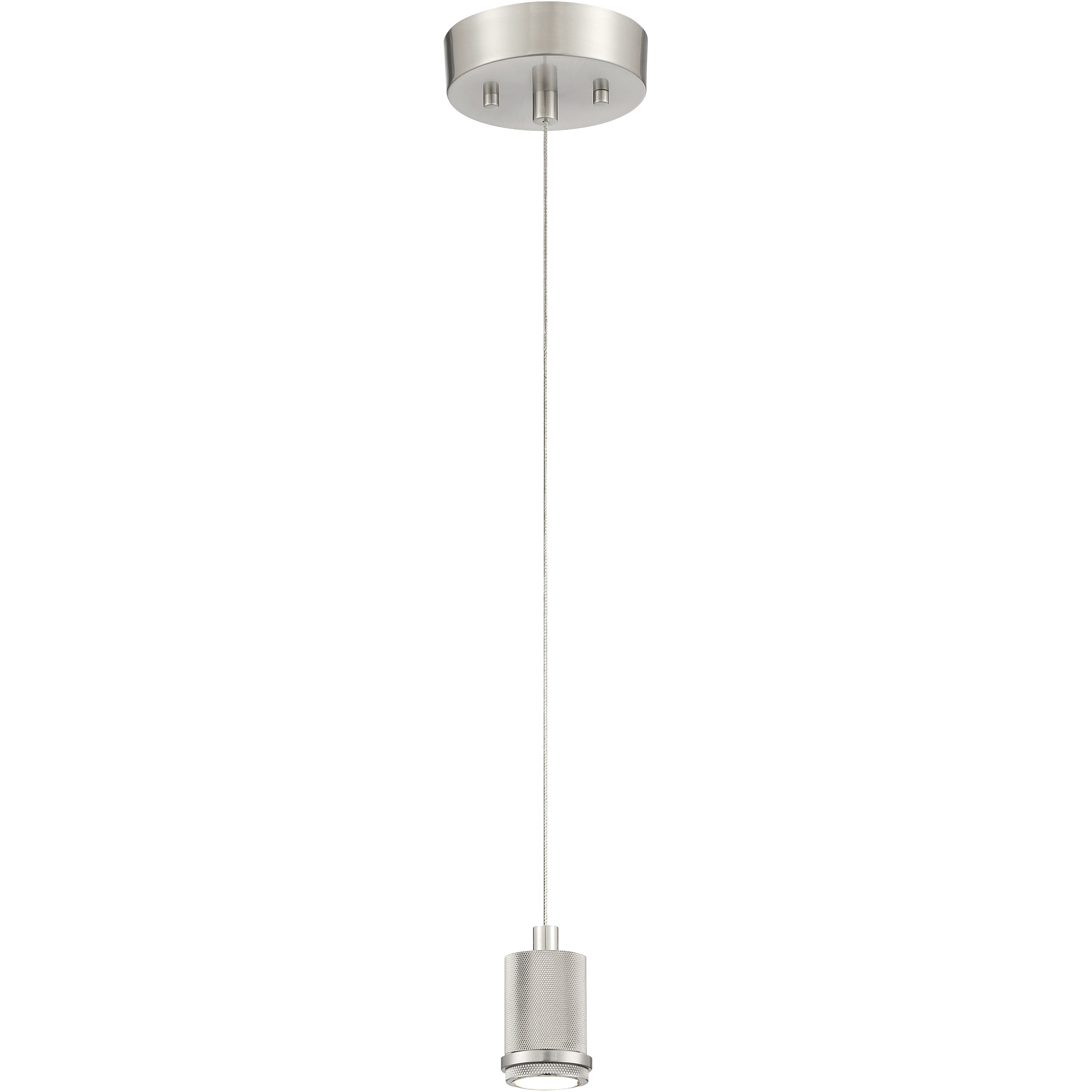 Port Nine 1 Light 2.25 inch Brushed Steel Pendant Ceiling Light