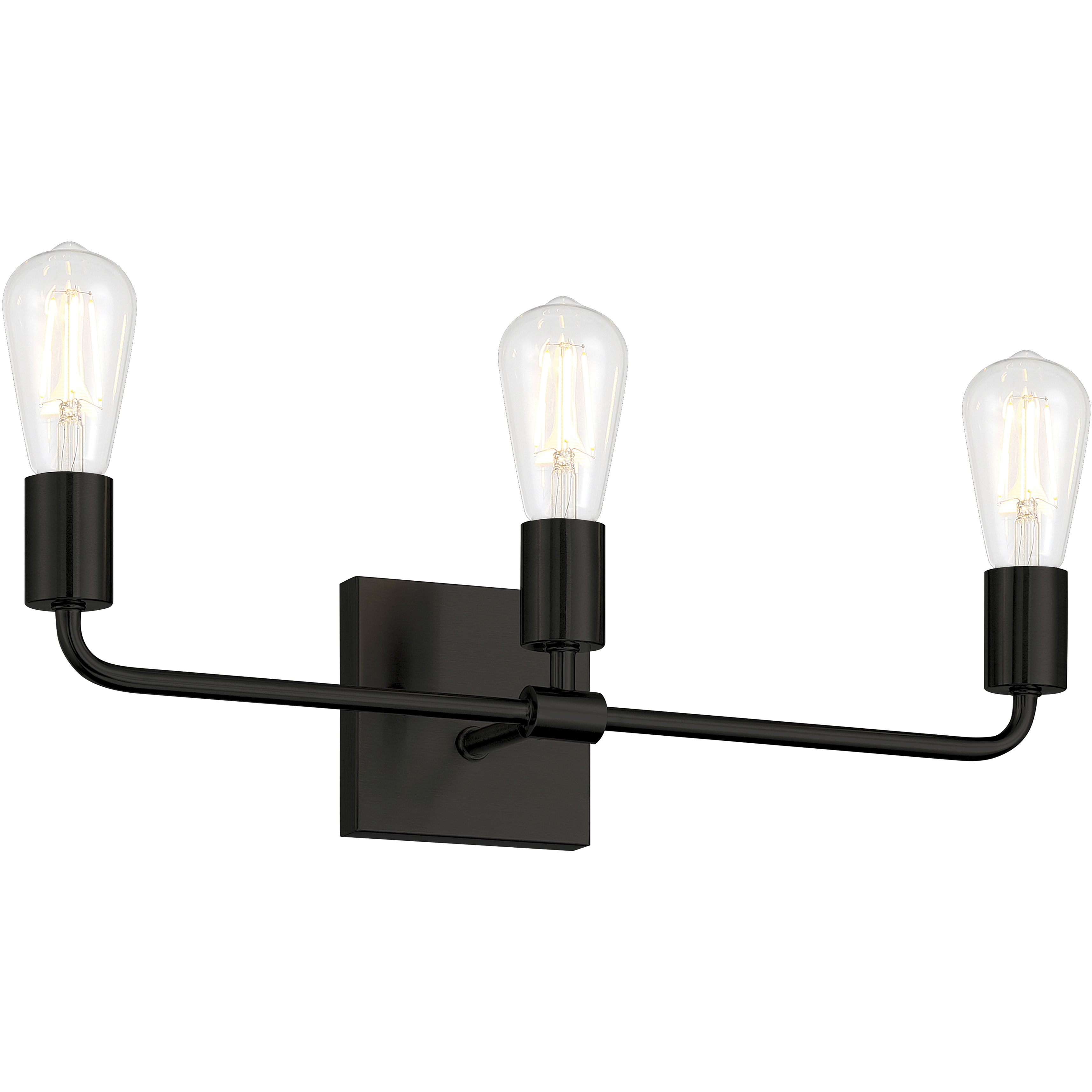 Virgin 3 Light 20 inch Matte Black Vanity/Bath Bar Wall Light