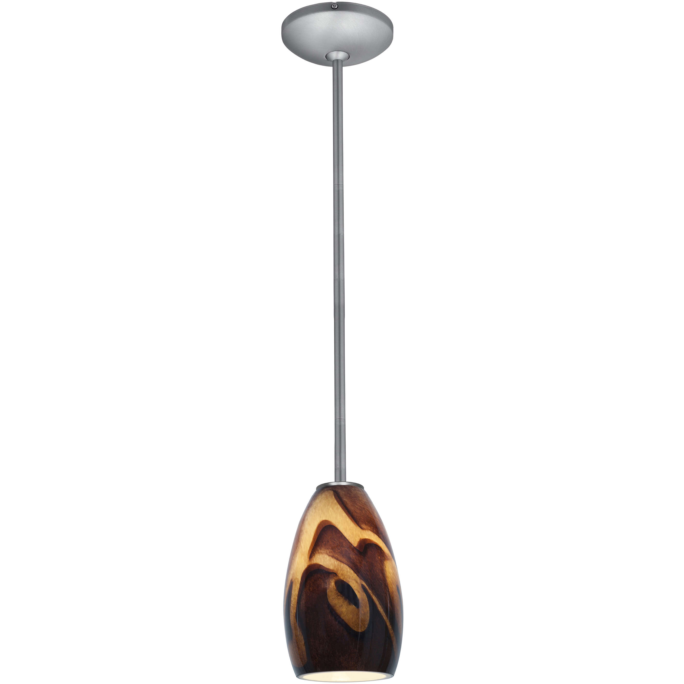 Champagne 1 Light 5 inch Brushed Steel Pendant Ceiling Light in Inca